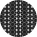 Round Patterned Black Novelty Rug, pat551