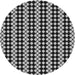 Round Patterned Silver Gray Novelty Rug, pat554