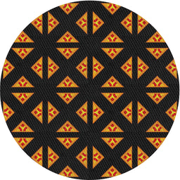 Round Machine Washable Transitional Brown Rug, wshpat555