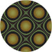 Round Patterned Mid Gray Novelty Rug, pat55