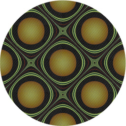 Round Machine Washable Transitional Midnight Gray Rug, wshpat55