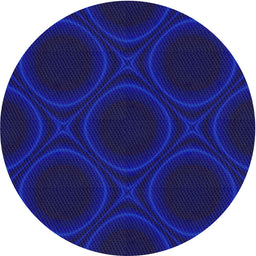 Round Patterned Earth Blue Novelty Rug, pat56