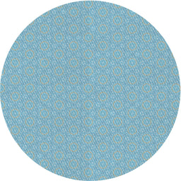 Round Machine Washable Transitional Blue Rug, wshpat571