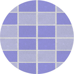 Round Machine Washable Transitional Periwinkle Purple Rug, wshpat578
