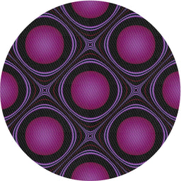 Round Patterned Purple Novelty Rug, pat57