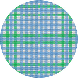 Round Machine Washable Transitional Blue Ivy Blue Rug, wshpat580