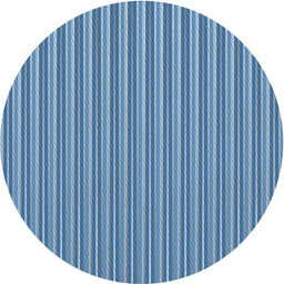 Round Patterned Denim Blue Novelty Rug, pat582