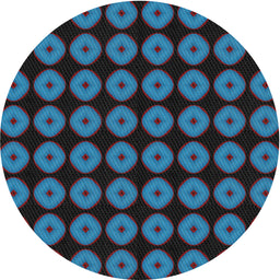 Round Machine Washable Transitional Charcoal Black Rug, wshpat584