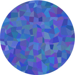 Round Patterned Blue Orchid Blue Modern Rug, pat588