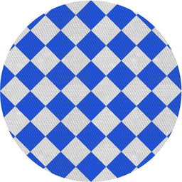 Round Machine Washable Transitional Gulf Blue Rug, wshpat593