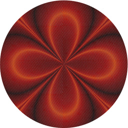 Round Machine Washable Transitional Tomato Red Rug, wshpat59