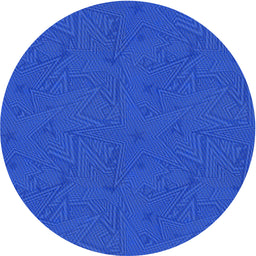Round Patterned Blue Novelty Rug, pat601