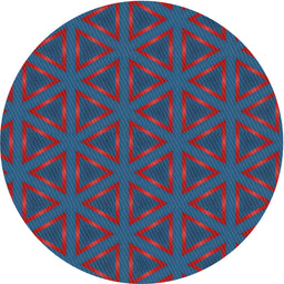 Round Patterned Dark Raspberry Purple Novelty Rug, pat605