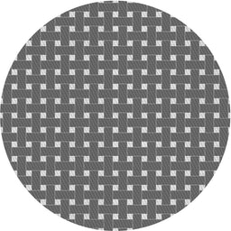 Round Patterned Dark Gray Novelty Rug, pat615