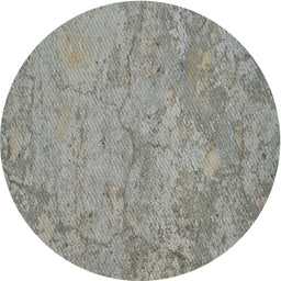 Round Patterned Carbon Gray Novelty Rug, pat621