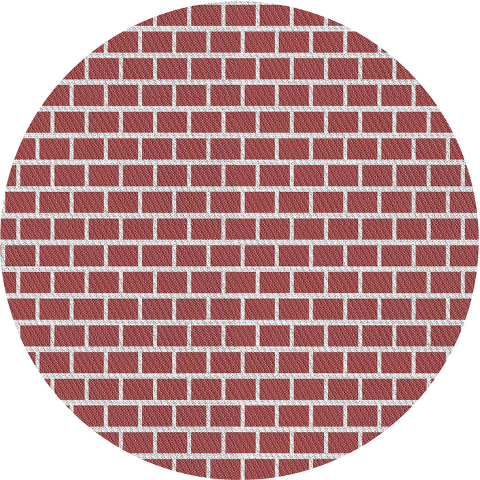 Round Patterned Rose Pink Novelty Rug, pat625