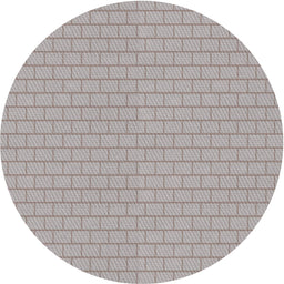 Round Patterned Gray Novelty Rug, pat627