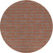 Round Patterned Dark Sienna Brown Novelty Rug, pat630