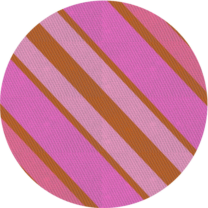 Round Patterned Pink Novelty Rug, pat636