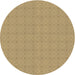 Round Machine Washable Transitional Light Brown Rug, wshpat639