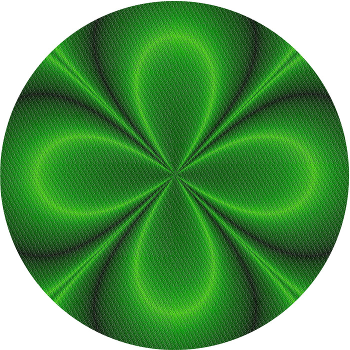 Round Machine Washable Transitional Lime Green Rug, wshpat63