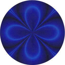 Round Patterned Earth Blue Novelty Rug, pat64