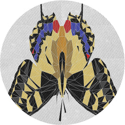 Round Machine Washable Transitional Gray Rug, wshpat657