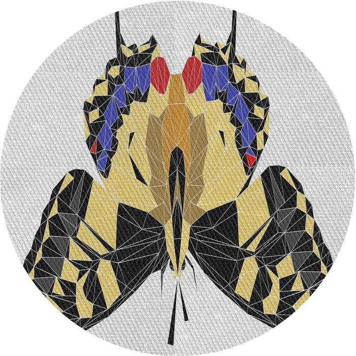 Round Machine Washable Transitional Gray Rug, wshpat657