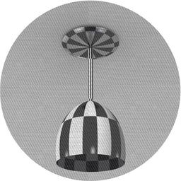 Round Patterned Gray Novelty Rug, pat679