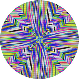 Round Patterned Bright Purple Modern Rug, pat680