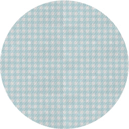 Round Patterned LightCyan Blue Novelty Rug, pat691