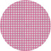 Round Patterned Blush Pink Novelty Rug, pat692