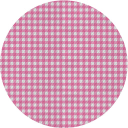 Round Machine Washable Transitional Blush Pink Rug, wshpat692