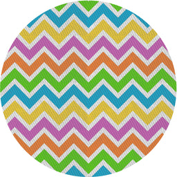 Round Patterned Pale Green Novelty Rug, pat700
