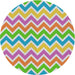 Round Patterned Pale Green Novelty Rug, pat700