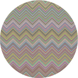 Round Patterned Mauve Taupe Purple Novelty Rug, pat703