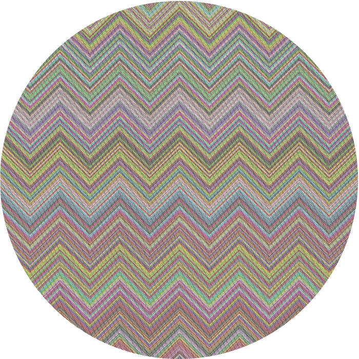 Round Machine Washable Transitional Mauve Taupe Purple Rug, wshpat703