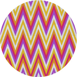 Round Patterned Pink Modern Rug, pat708