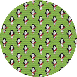 Round Patterned Seaweed Green Novelty Rug, pat712