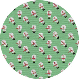 Round Machine Washable Transitional Forest Green Rug, wshpat715