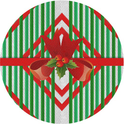 Round Machine Washable Transitional Saddle Brown Rug, wshpat718