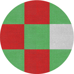 Round Patterned Green Novelty Rug, pat722