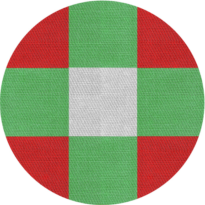 Round Machine Washable Transitional Green Rug, wshpat723