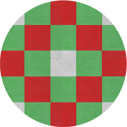 Round Patterned Green Novelty Rug, pat724