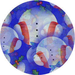 Round Patterned Blue Gray Novelty Rug, pat732