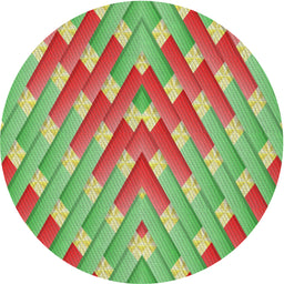 Round Machine Washable Transitional Red Rug, wshpat734