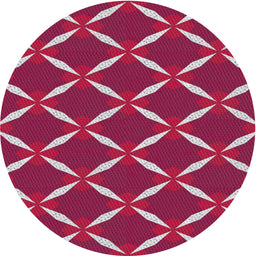Round Machine Washable Transitional Pink Rug, wshpat736