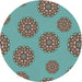 Round Patterned Gray Novelty Rug, pat751