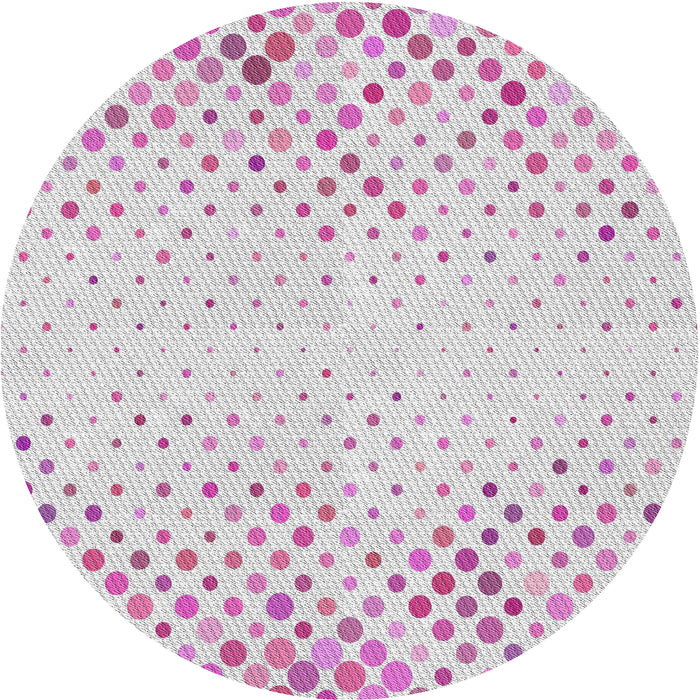 Round Patterned Off-White Novelty Rug, pat755