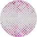 Round Patterned Off-White Novelty Rug, pat755